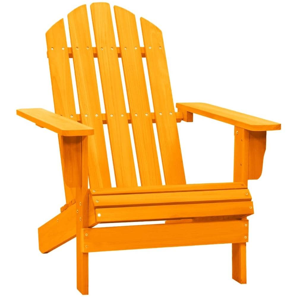 Sedia Giardino Adirondack in Legno Massello di Abete Arancione - Foto 1
