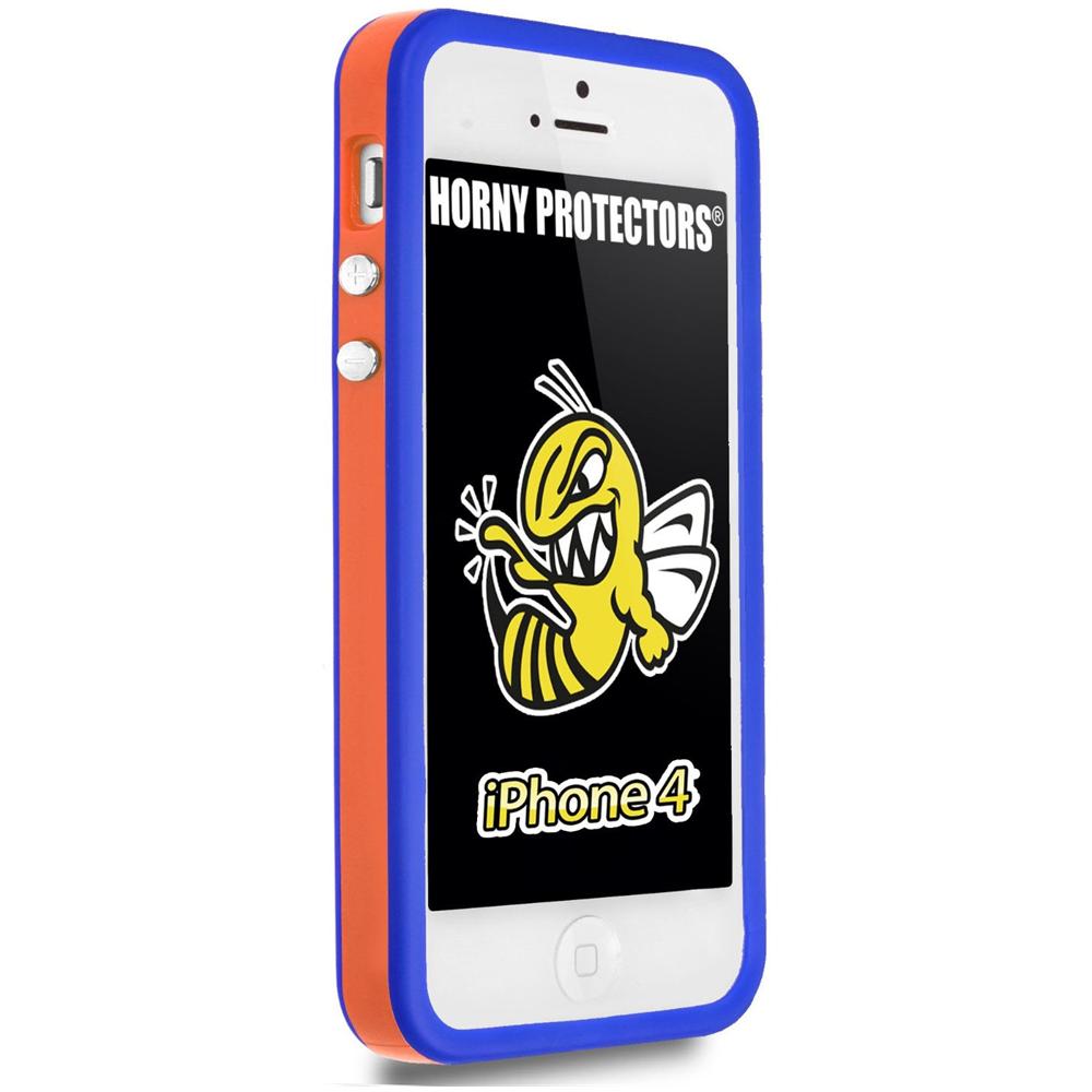 Custodia per Apple iPhone 4, arancione / blu - Foto 1
