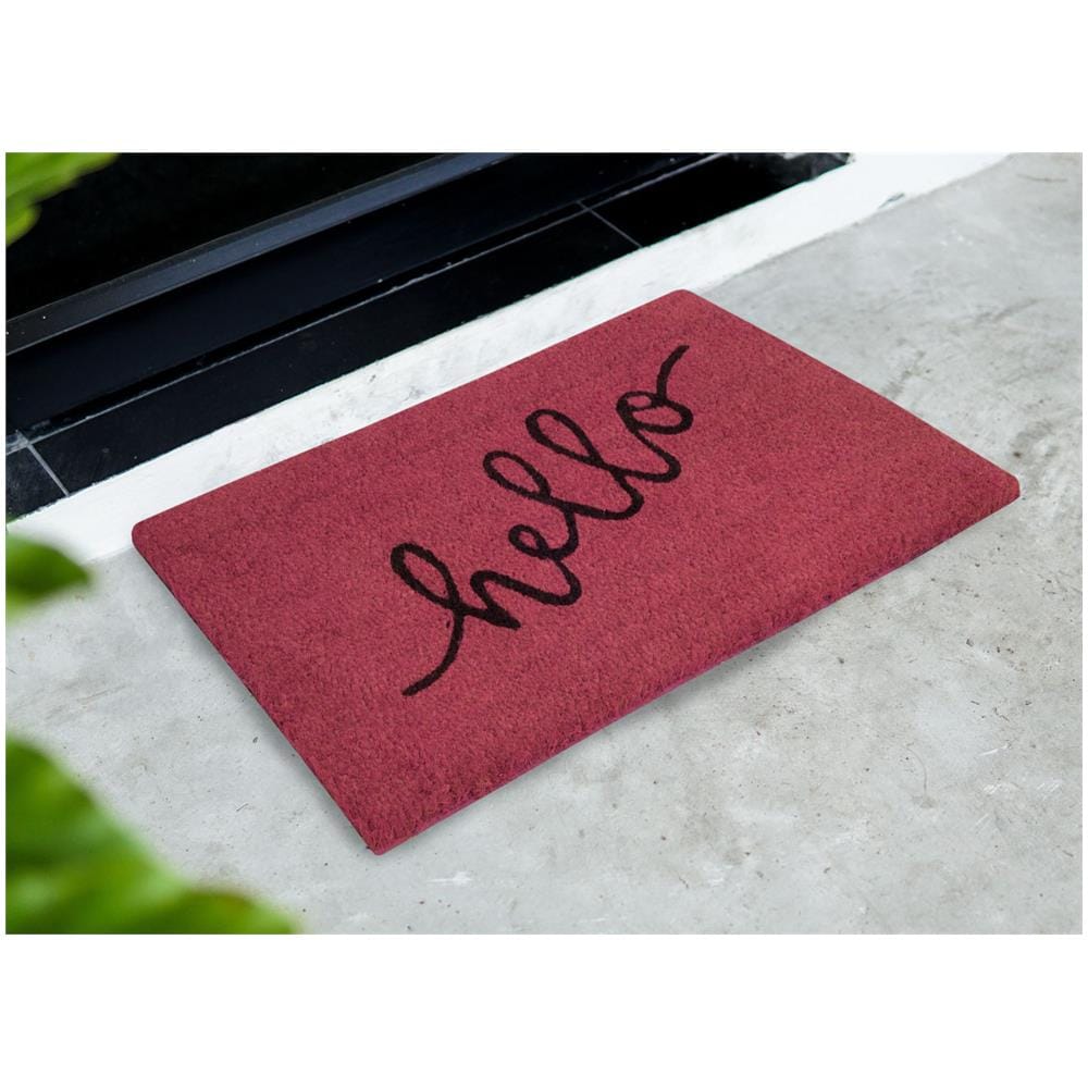 Zerbino Entrata Ingresso Casa Esterno Antiscivolo In Cocco Fortuna Hello Rosa   - Foto 2