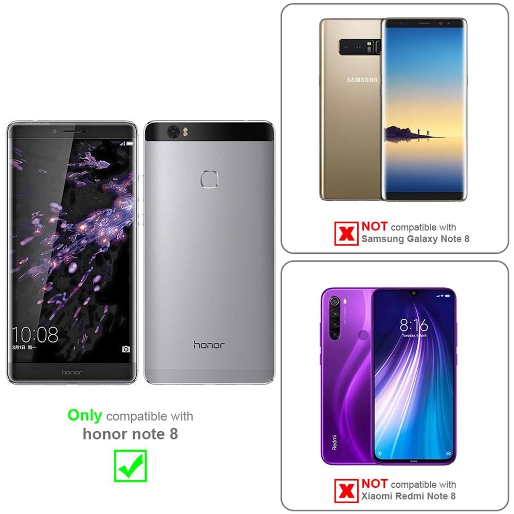 Pellicola Armatura A Schermo Intero Compatibile Con Honor Note 8 In Trasparente Con Nero - Vetro Temperato (tempered) Di Protezione Del Display In Durezza 9h Con 3d Touch - Foto 2