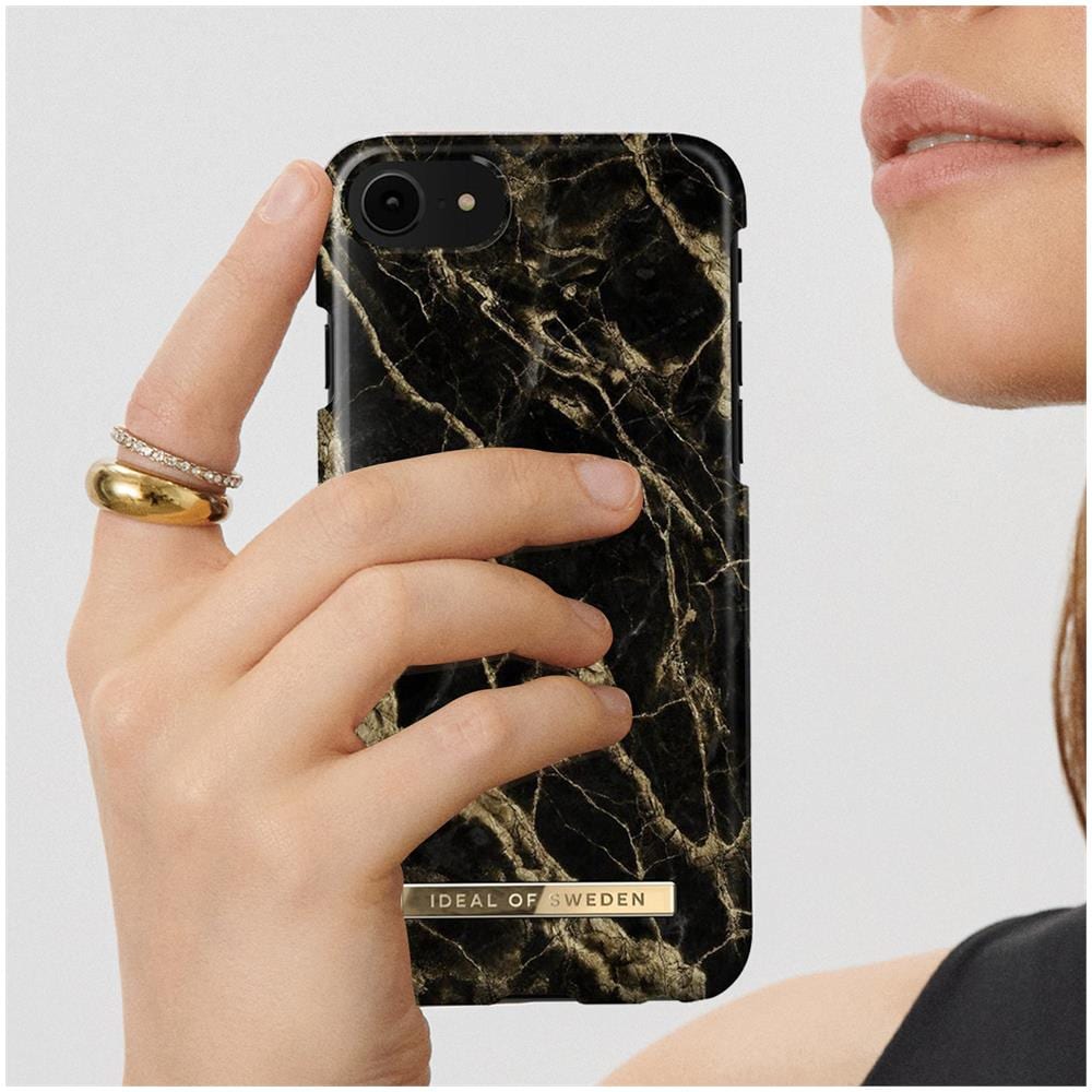 Cover Resistente Iphone Se, 8, 7, 6s, 6 Golden Smoke Marble - Foto 2