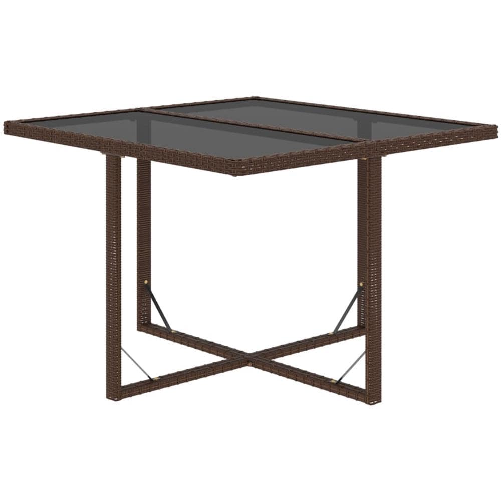 Set Da Pranzo Per Giardino 9 Pz Con Cuscini Polyrattan Marrone - Foto 7