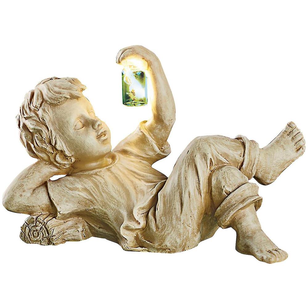 Statua di Angelo Solare per Giardino Esterno - Decorazione Illuminata a LED con Luce Calda, Ornamento per Prato/Patio/Balcone - Scultura da Giardino | Leroy Merlin