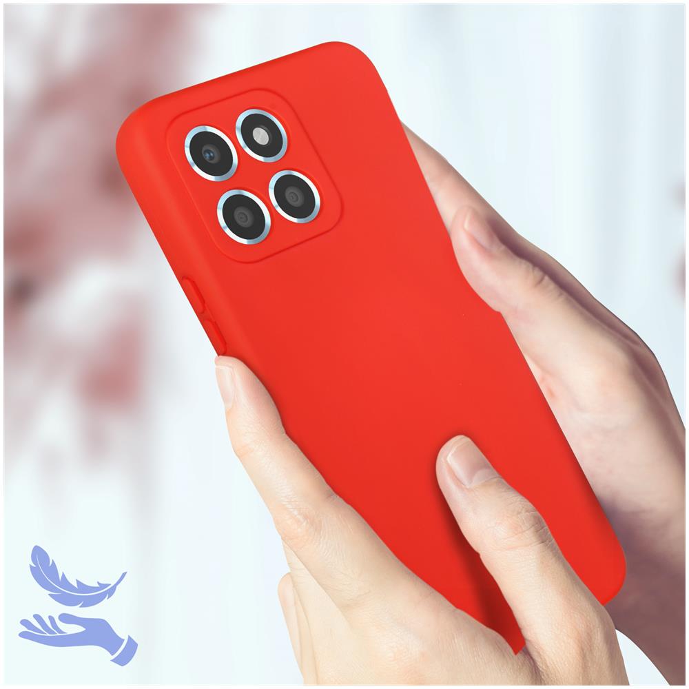 Cover Per Honor 70 Lite, Honor X8 5g E X6 Semi-rigido Soft-touch Rossa - Foto 5