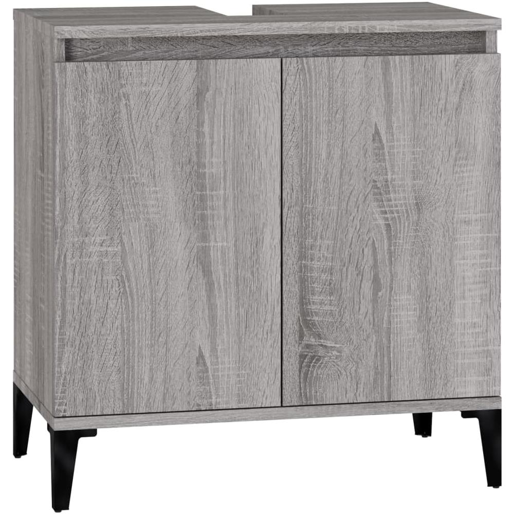 Mobile Lavabo Grigio Sonoma 58x33x60 Cm In Legno Multistrato - Foto 2