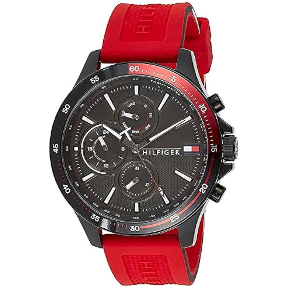 Orologio Analogico Multifunzione Al Quarzo Da Uomo Con Cinturino In Silicone Rosso - 1791722 - Foto 2