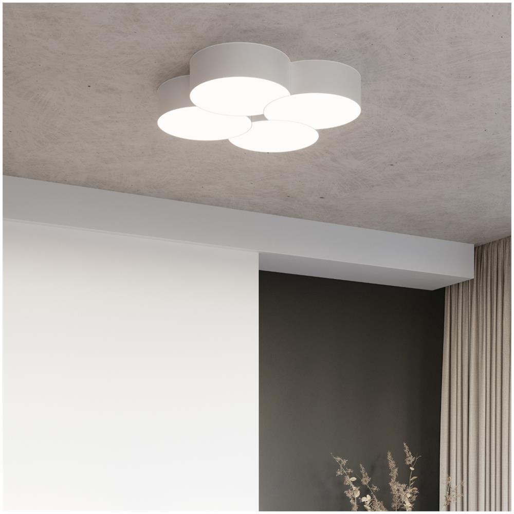 Lampada Da Soffitto Circle 4 Bianco Sl. 1053 - Moderno Lampade Da Soffitto Bianco 11.5x78x71.5 Cm - Foto 1