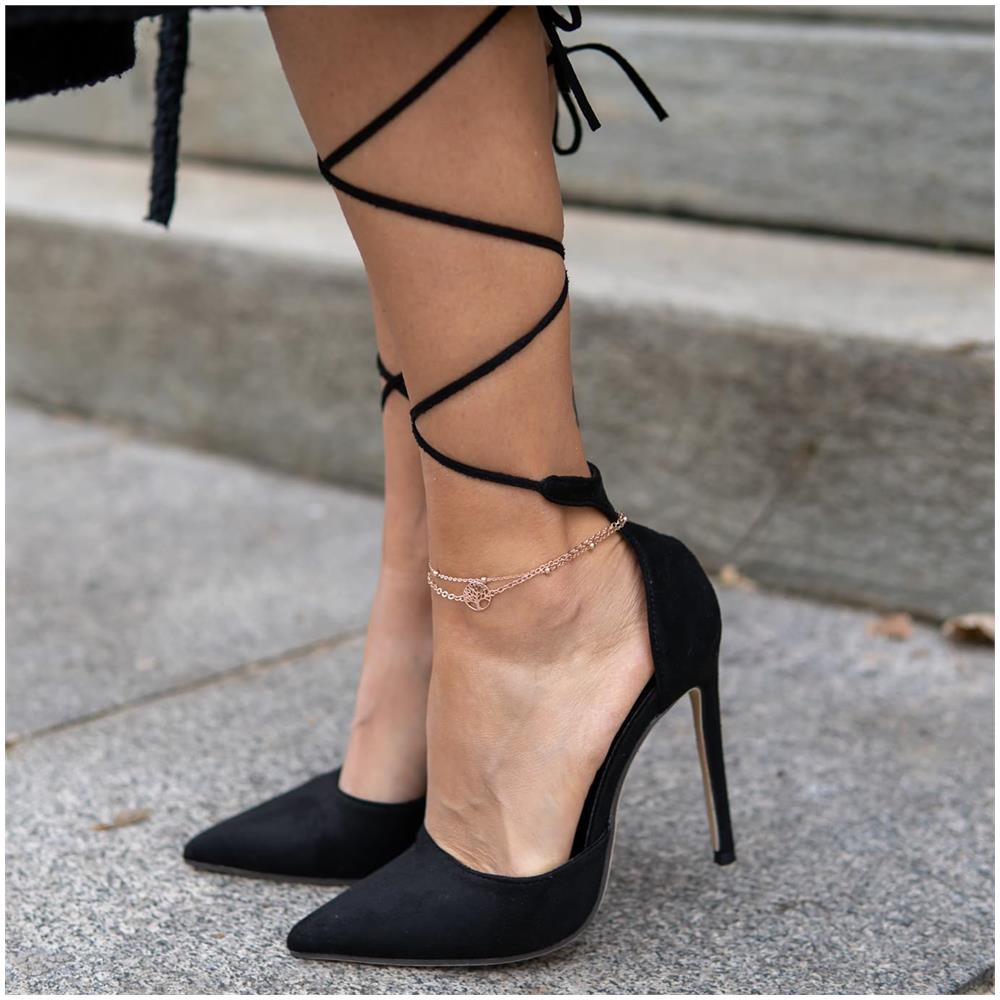 Cavigliera in Argento Sterling, ""Life"", Oro rosa - Foto 6