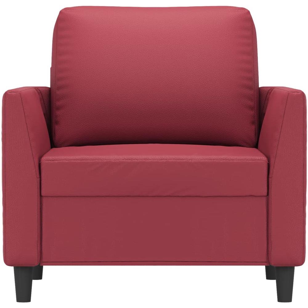 Poltrona Rosso Vino 60 Cm In Similpelle - Foto 3