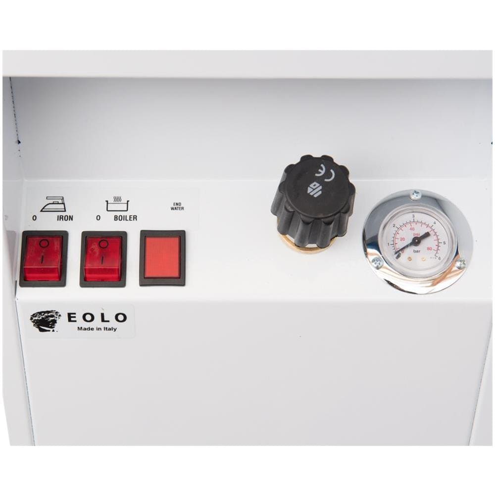 EOLO Tavolo da Stiro Professionale Rettangolare TS06 V6 Piano Riscaldato Aspirante 150x81 cm Caldaia a Risparmio Energetico Ferro da Stiro Termostato Raccogli Tenda Ruote Efficienza Energetica A++ - Foto 2