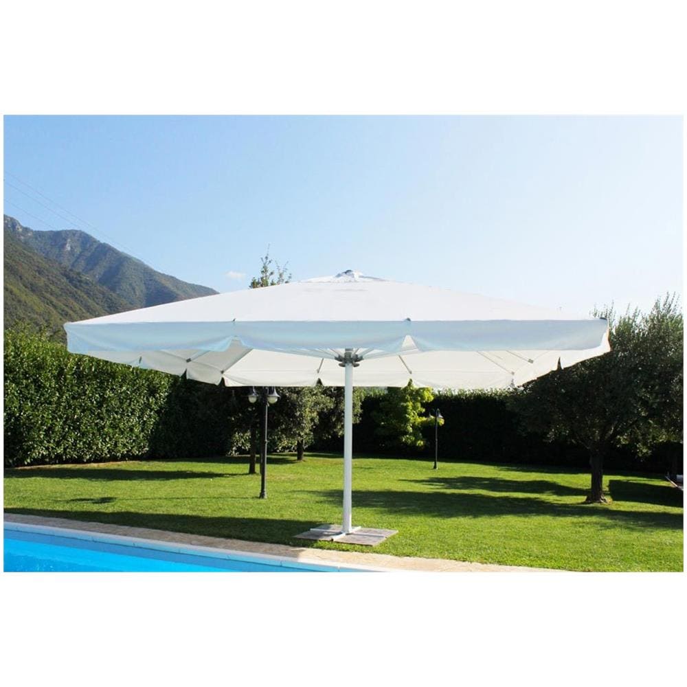 Ombrellone 5 X 5 Palo Centrale Bianco Per Esterno Giardino, Ristorante, Gelateria Bar Hotel Albergo - Foto 1