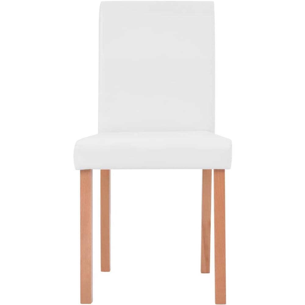 Sedie E Tavolo Pranzo 7 Pz In Pelle Artificiale Quercia Crema - Foto 7