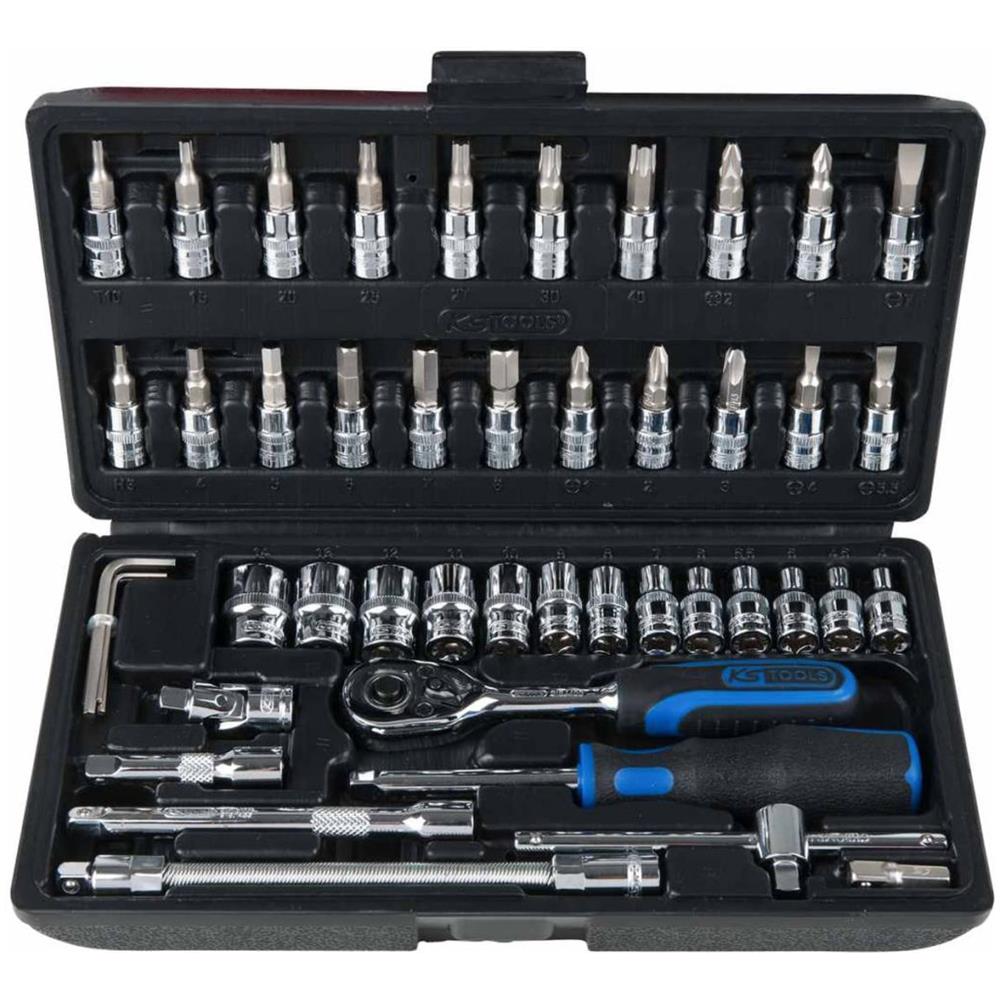 48 Pz Chrome+ Set Punte E Chiavi A Bussola Da 1/4"" 918.0648 - Foto 2