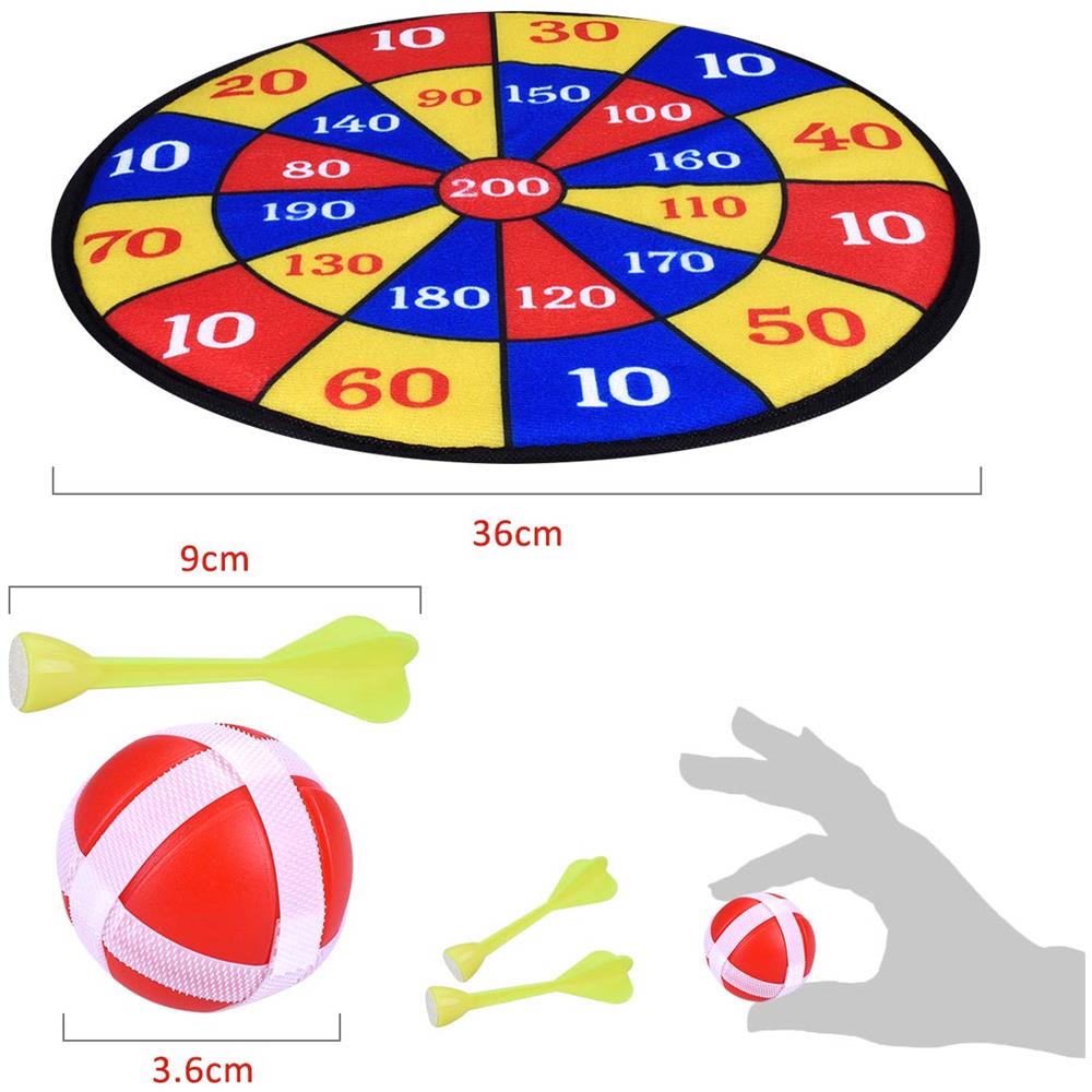 Gioco Tirassegno Tiro Al Bersaglio Soft Con Freccette E Palline In Velcro 36cm - Foto 3
