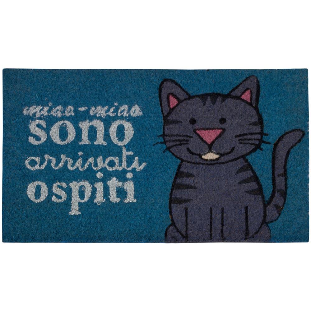 Zerbino Entrata Ingresso Casa Esterno Antiscivolo In Cocco Fortuna Dis. Gatto   - Foto 1