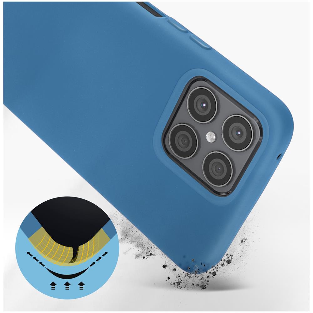 Cover Per Honor X8 4g In Silicone Semi-rigido Soft-touch Azzurra - Foto 5