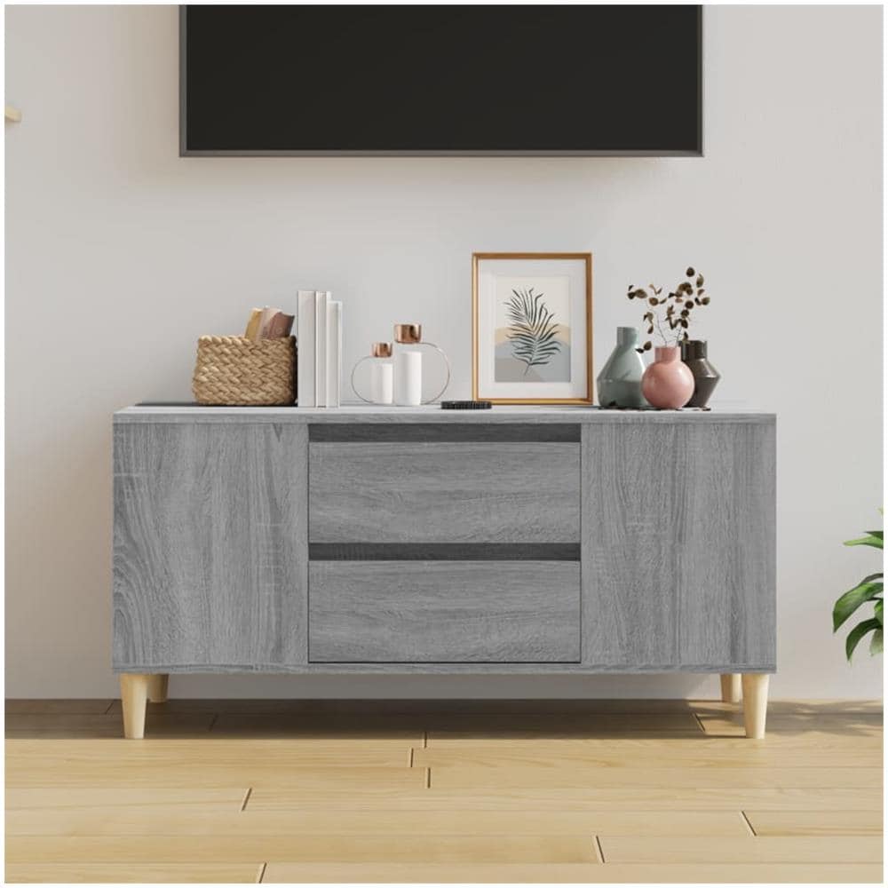 Mobile Porta Tv Grigio Sonoma 102x44,5x50 Cm Legno Multistrato - Foto 10