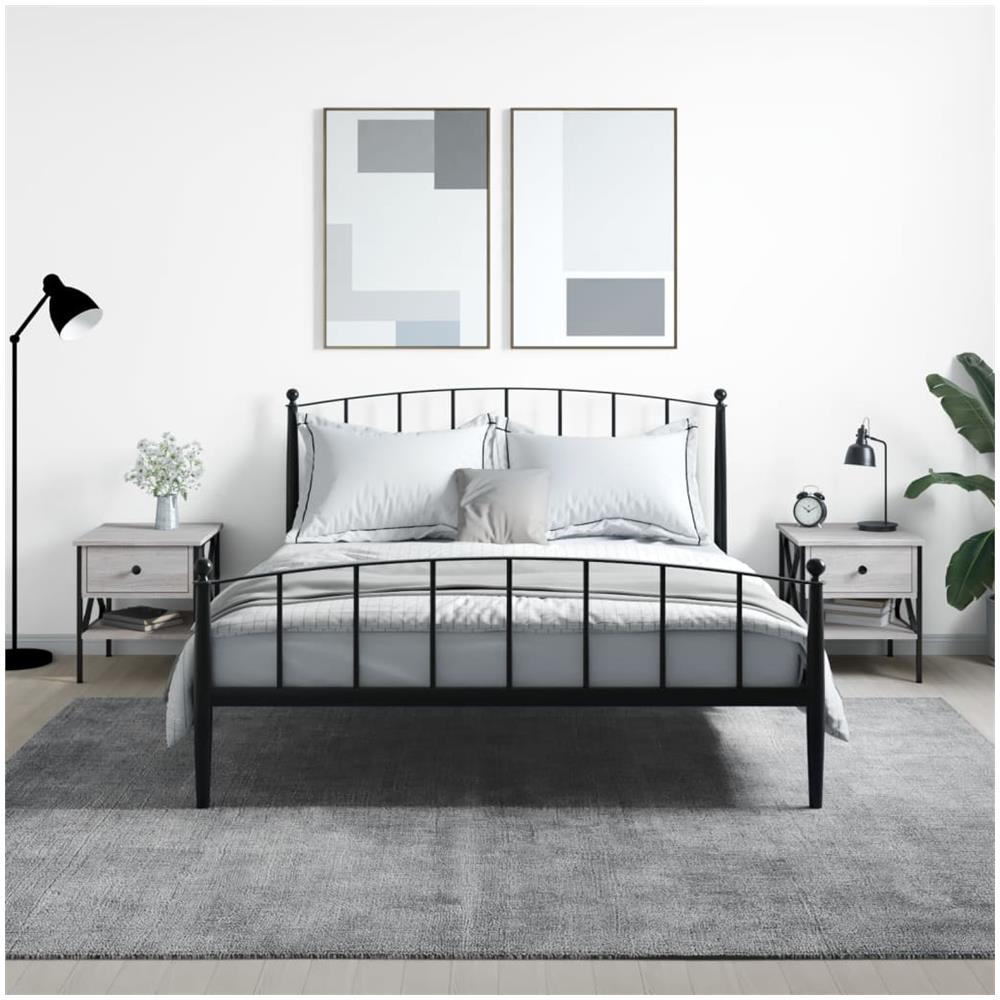Comodini 2 Pz Grigio Sonoma 40x42x45 Cm In Legno Multistrato - Foto 1
