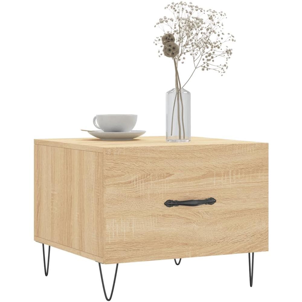 Tavolini Salotto 2pz Rovere Sonoma 50x50x40cm Legno Multistrato - Foto 3