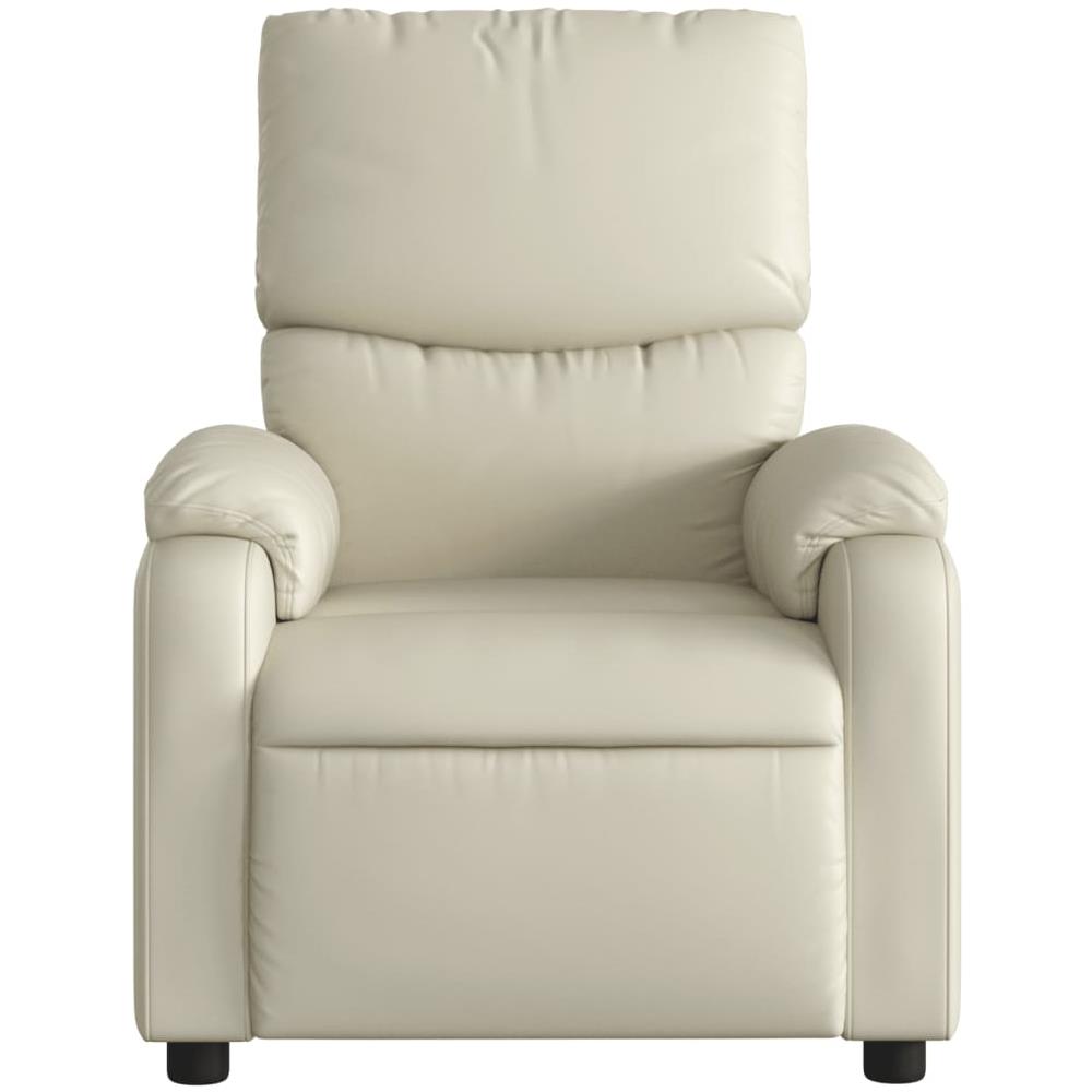 Poltrona Reclinabile Crema In Similpelle - Foto 2