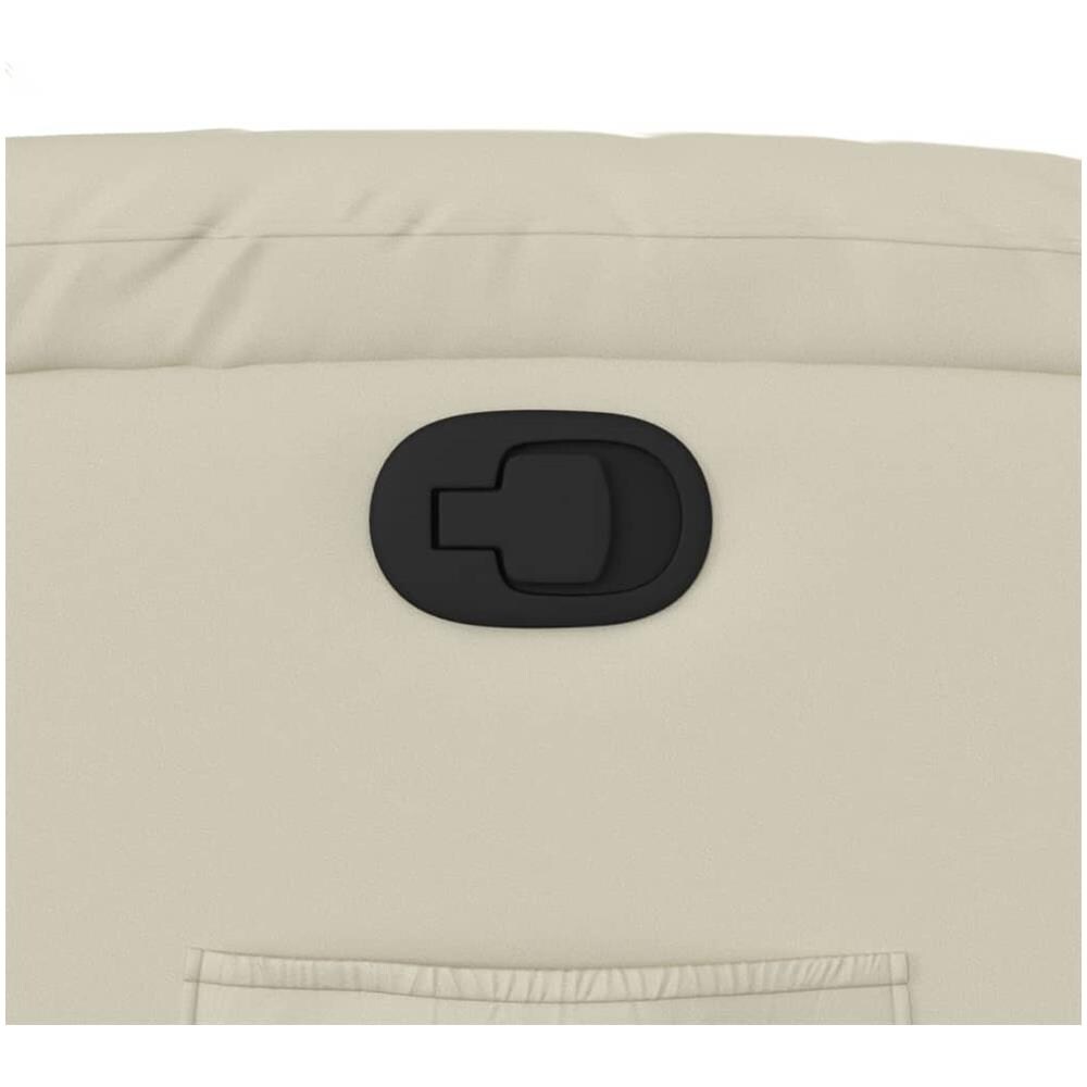 Poltrona Reclinabile Crema In Similpelle - Foto 8