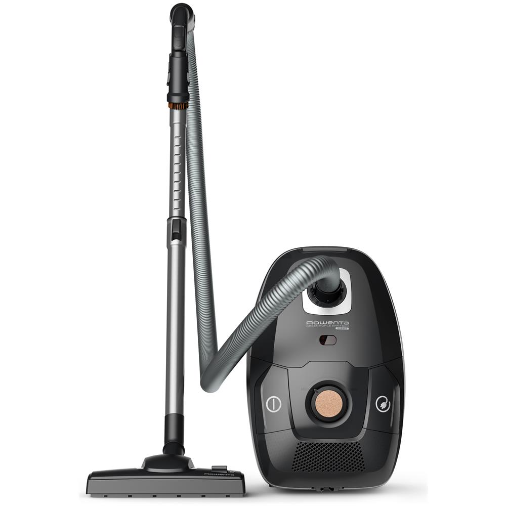 Aspirapolvere con Sacco Potenza 400W Silenzioso: 64dB Spazzola parquet + Mini turbospazzola Colore Nero - Foto 1