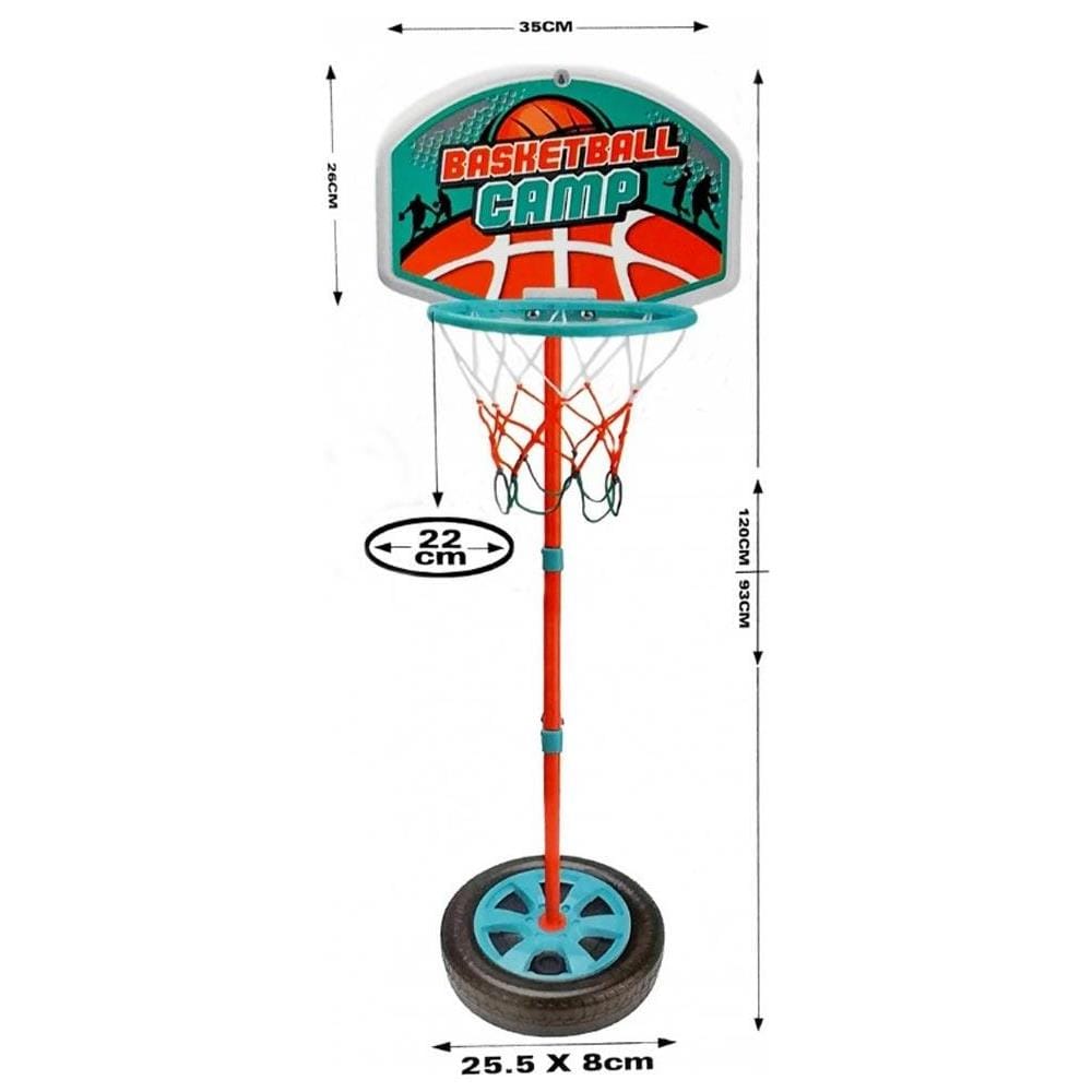 Basket Canestro Piantana Giocattolo Bambini Regolabile con Pallone e Gonfiatore - Foto 2