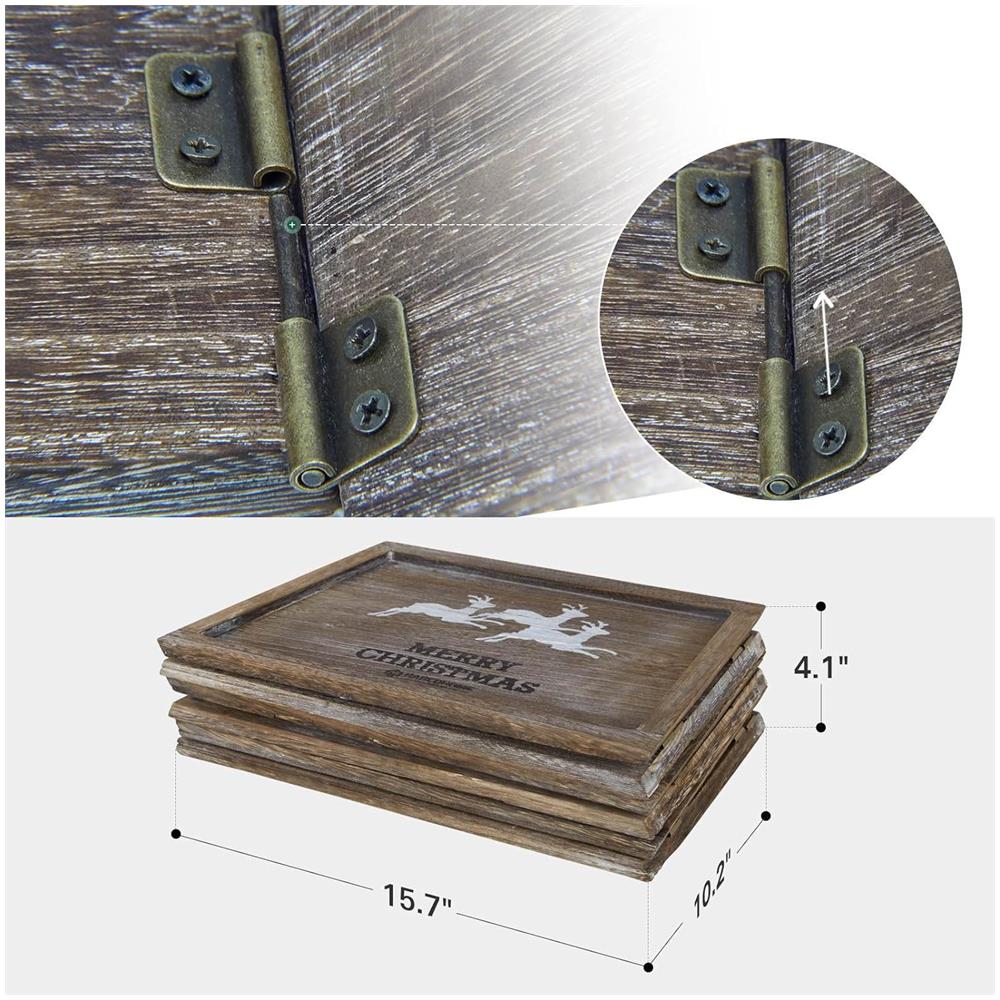 Base albero di Natale, legno e metallo, bianca, decorativa - Foto 2