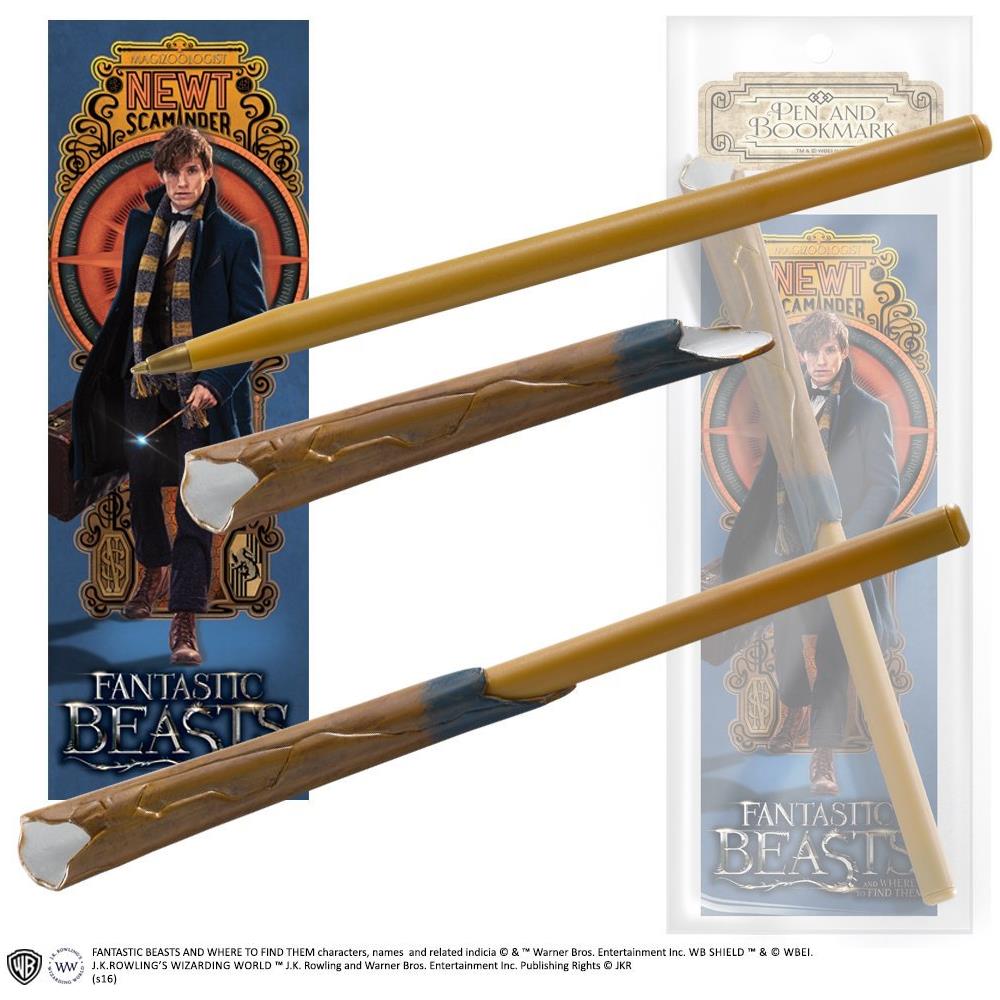 NBCNN5011 Harry Potter Animali Fantastici - Penna a Forma di Bacchetta di Newt Scamander e Segnalibro - Foto 1