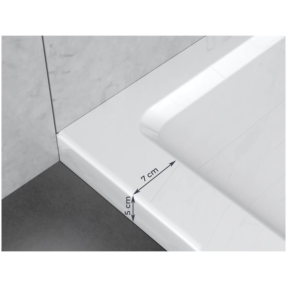 Piatto Doccia In Abs Acrilico, Rinforzato Con Fibre Di Vetro E Resina Poliestere, Rettangolare, 70 X 170 Cm - Foto 2