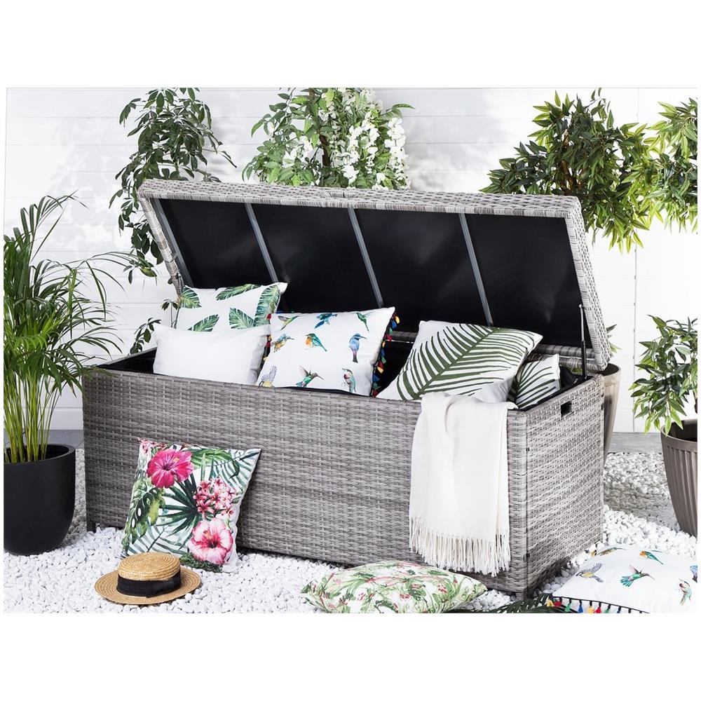 Cesta Da Giardino In Polirattan Grigio 158x63 Cm Modena - Foto 2