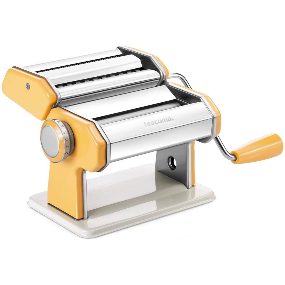 Macchina Per Pasta Tescoma In Acciaio Con Manovella Arancione - Foto 1