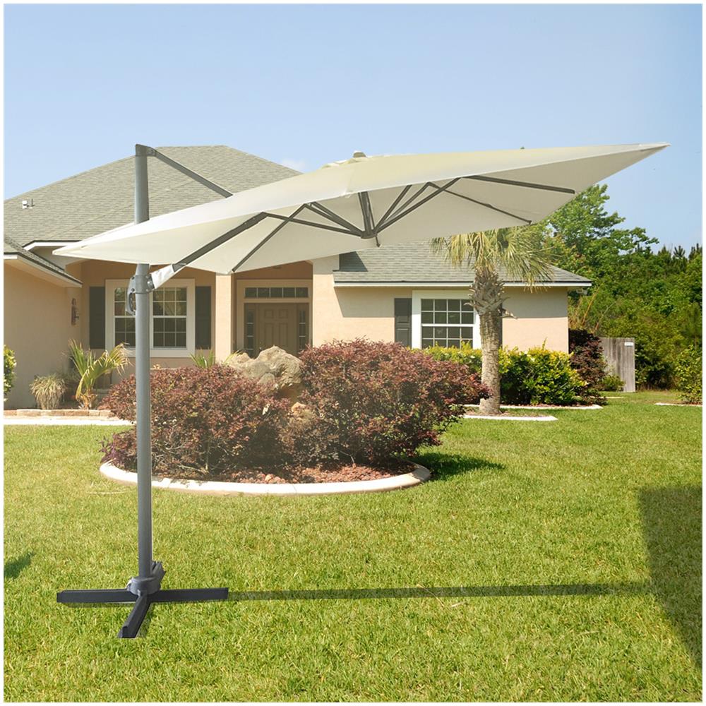 Ombrellone Parasole Da Giardino Roma Mini Aluminio 300x200x260 Cm - Foto 5