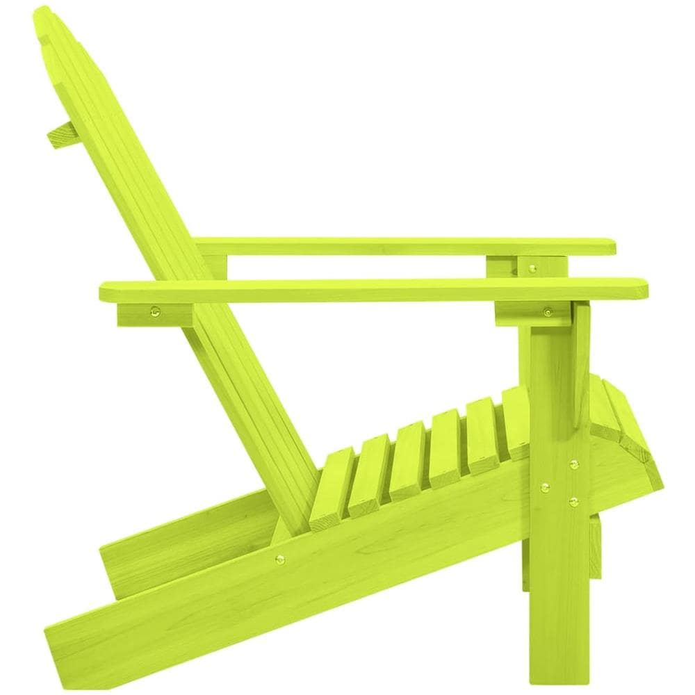 Sedia Giardino Adirondack in Legno Massello di Abete Verde - Foto 2