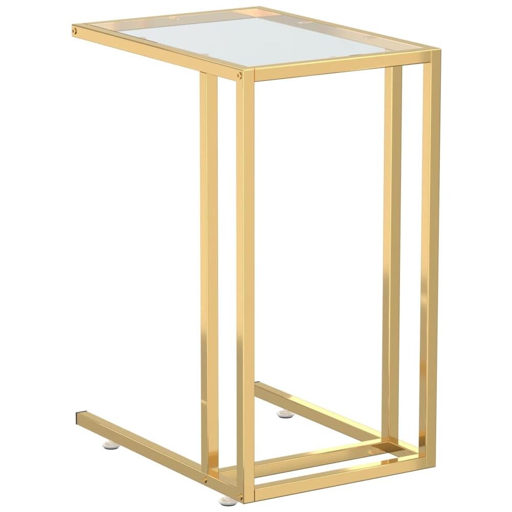 Tavolino Per Computer Trasparente 50x35x65 Cm Vetro Temperato - Foto 2