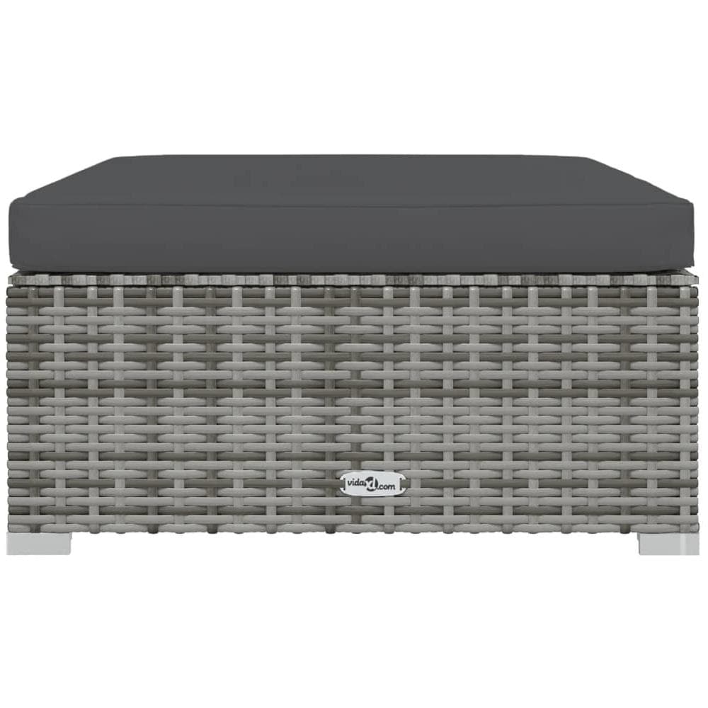 Set Divani Da Giardino 7 Pz Con Cuscini In Polyrattan Grigio - Foto 9