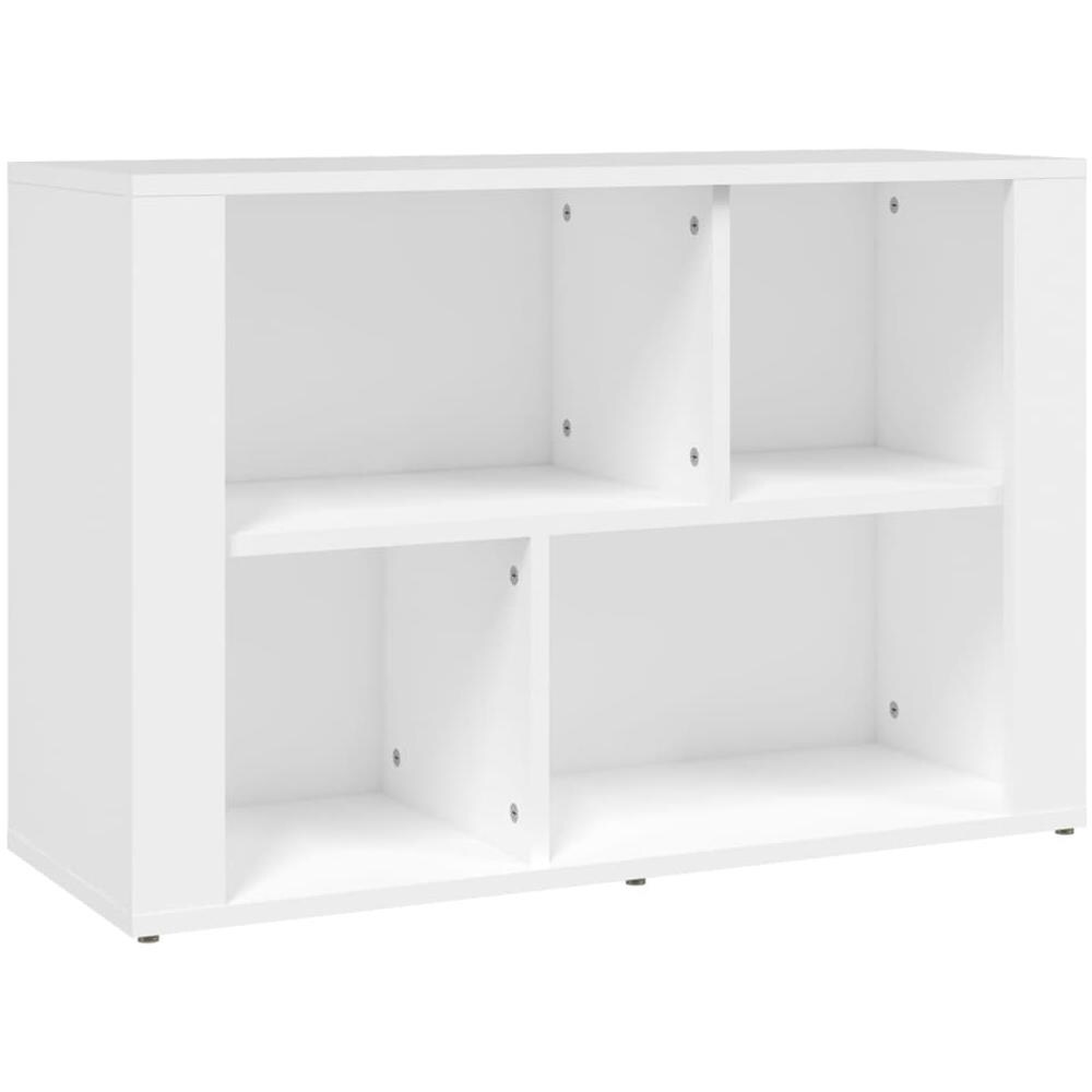 Credenza Bianca 80x30x54 Cm In Legno Multistrato - Foto 2