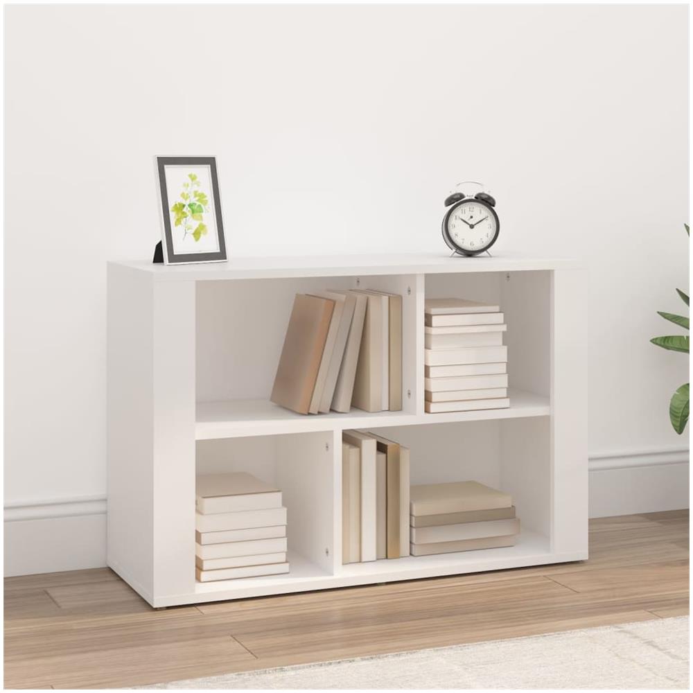 Credenza Bianca 80x30x54 Cm In Legno Multistrato - Foto 1