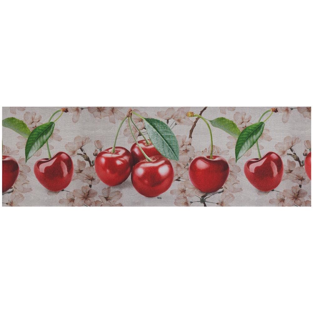 Tappeto Passatoia Cucina Antiscivolo Stampa Digitale Sprinty Disegno Cherry 52x90 Cherry - Foto 1