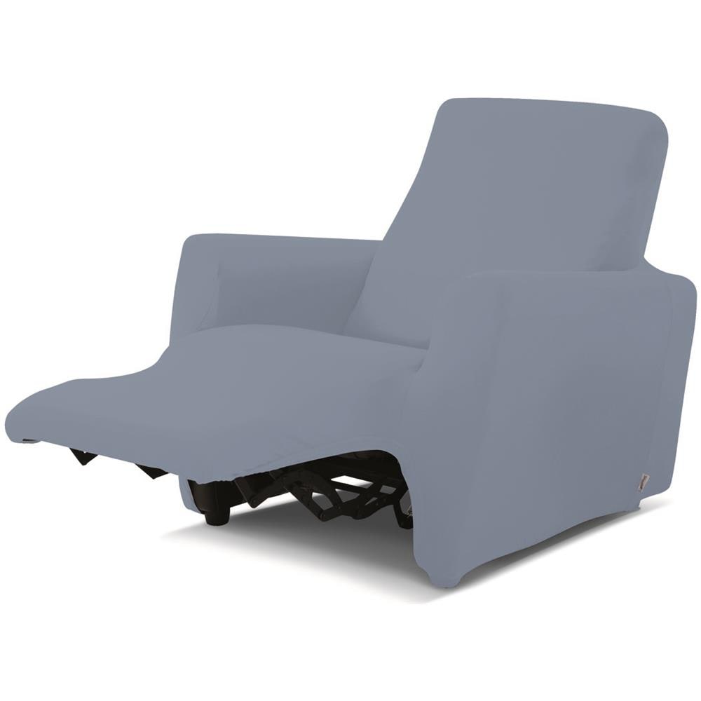 Copripoltrona Reclinabile Antimacchia Elasticizzata Genius Relax Lounge Tinta Unita Poltrona Grigio Sassi 1020 - Foto 1