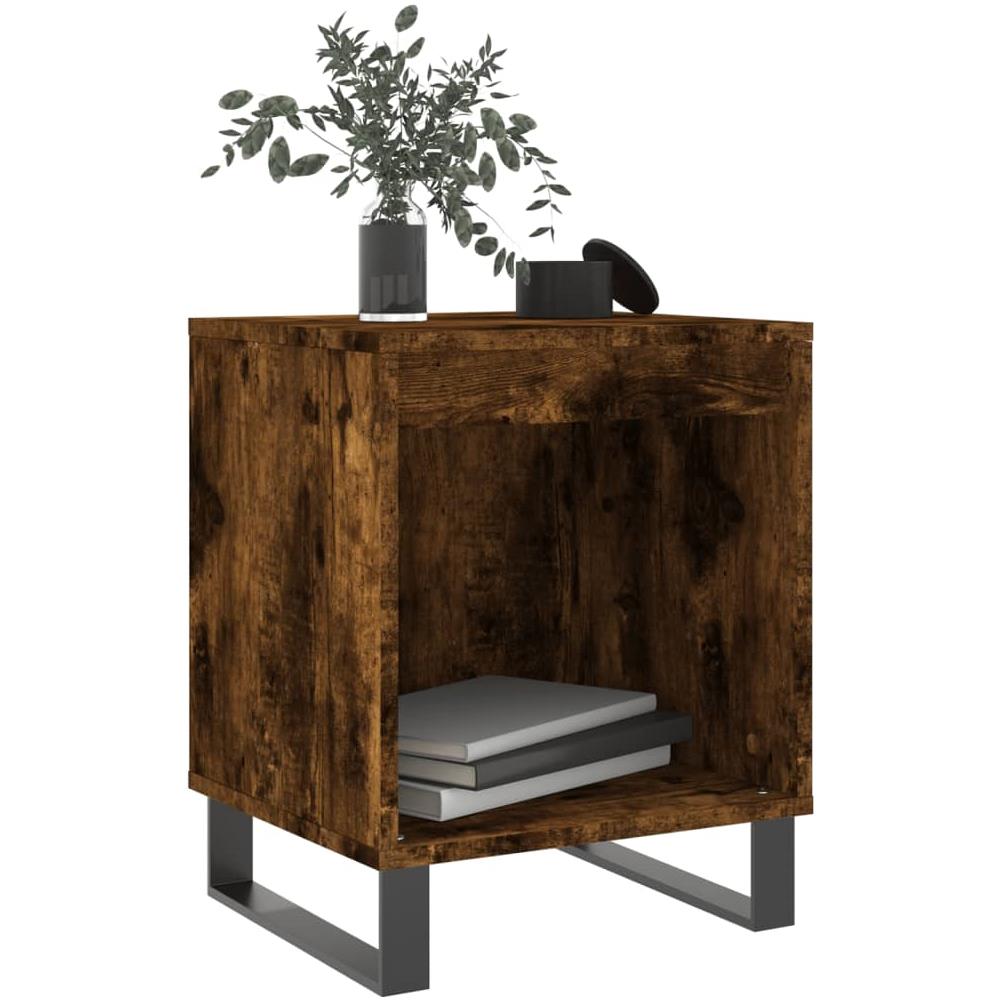 Comodino Rovere Fumo 40x35x50 Cm In Legno Multistrato - Foto 3