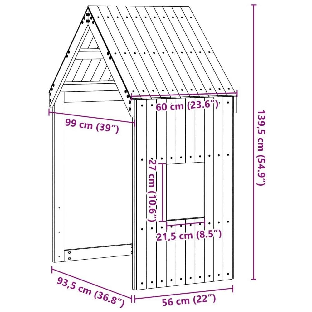 Tetto per Letto Bambini Bianco 60x99x139,5 Legno Massello Pino - Foto 9