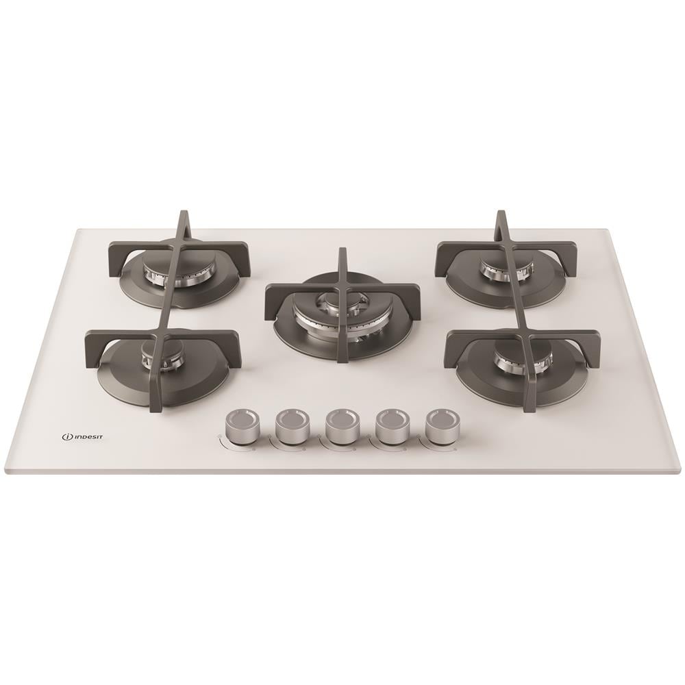 ING 72T /WH 1 piano gas vetro bianco 75cm 5 fuochi bruciatore doppia corona griglie in ghisa lavabili in lavastoviglie - Foto 2