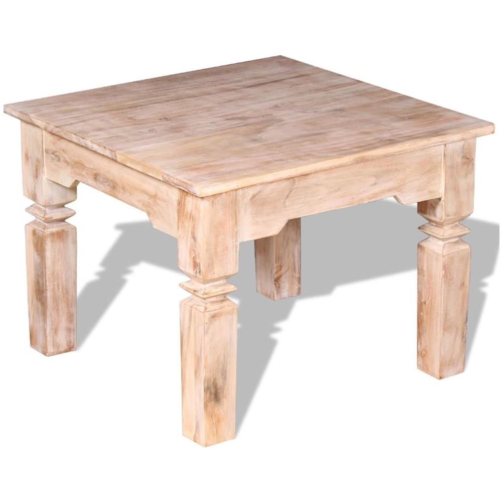 Tavolino Da Caffè In Legno Massello Di Acacia 60x60x45 Cm - Foto 1