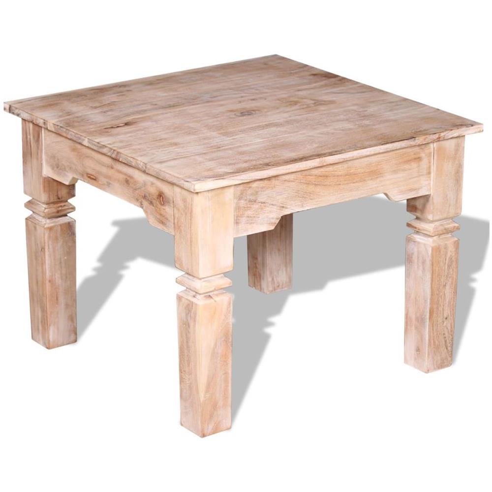 Tavolino Da Caffè In Legno Massello Di Acacia 60x60x45 Cm - Foto 2