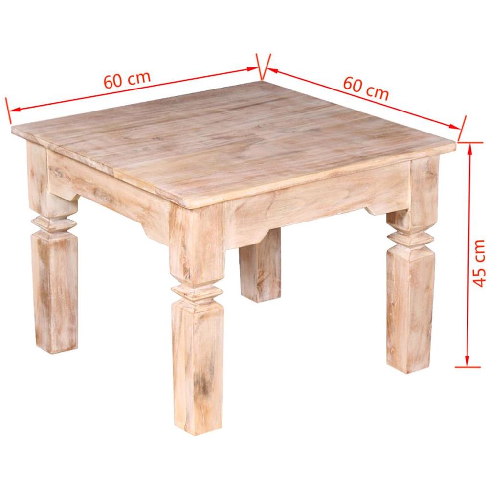Tavolino Da Caffè In Legno Massello Di Acacia 60x60x45 Cm - Foto 16