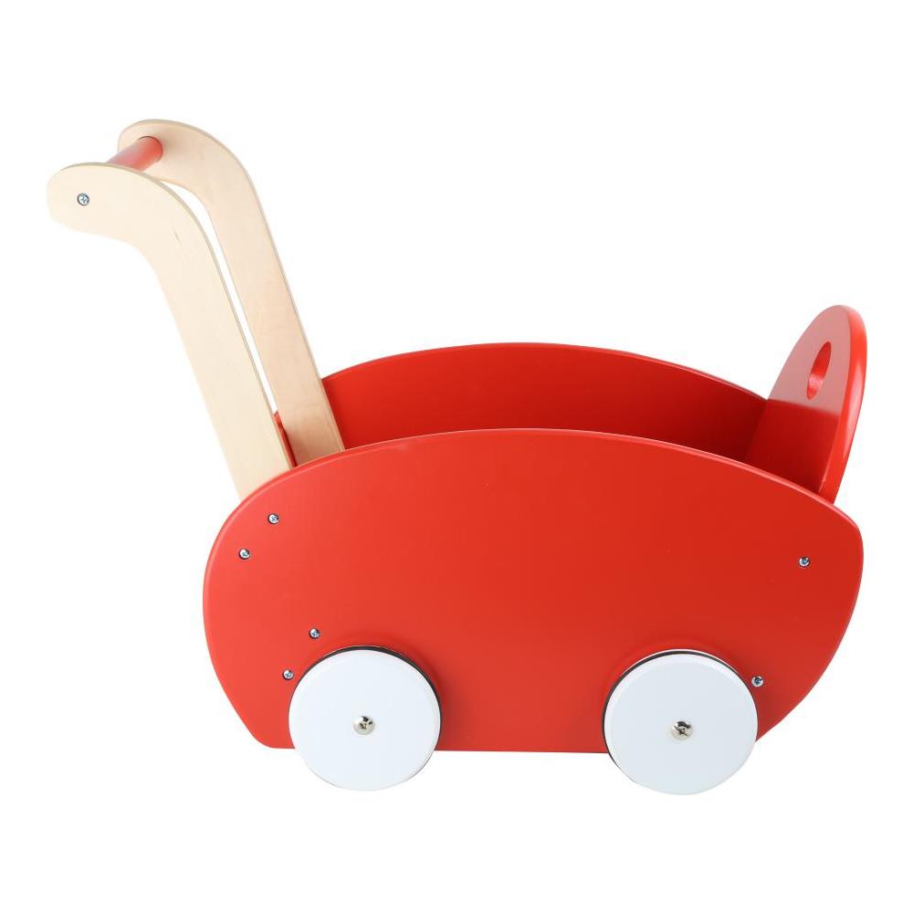 Carrozzina Rossa In Legno Per Bambole - Foto 4