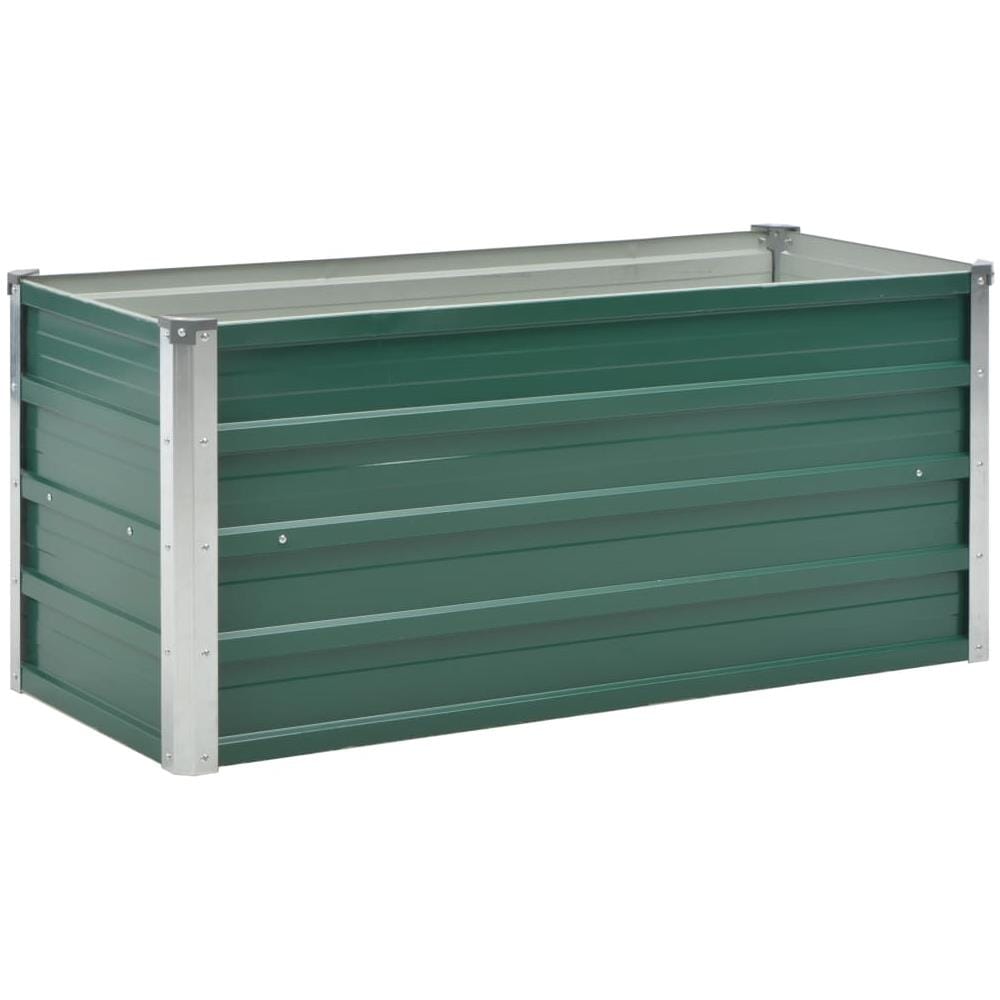 Letto Rialzato Giardino in Acciaio Zincato 100x40x45 cm Verde - Foto 2