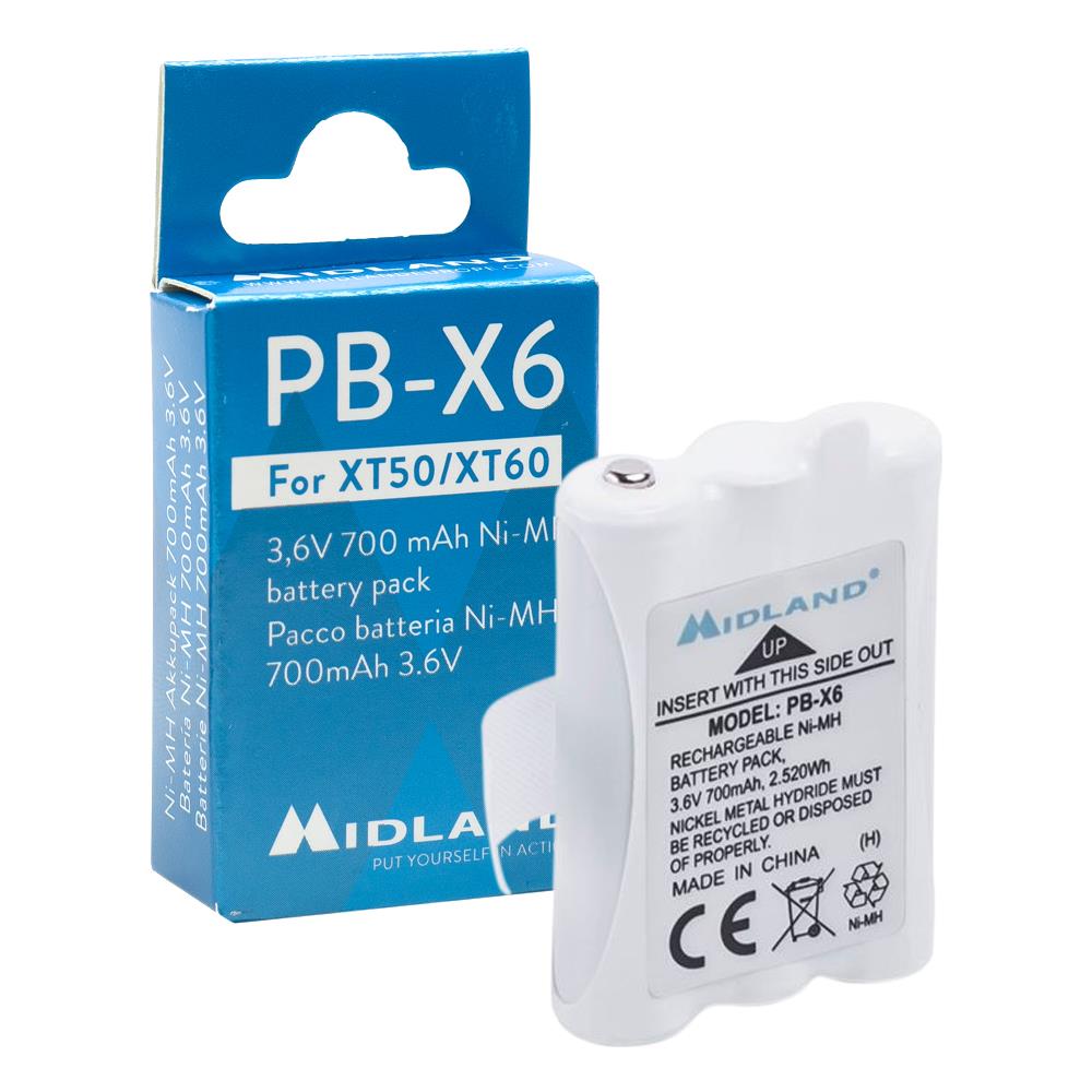 Batteria Pb-x6 700mah Ni-mh Per Midland Xt50 Xt60 - Foto 1