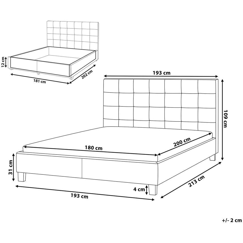 Letto La Rochelle Con Box Grigio Chiaro 180x200cm - Foto 2